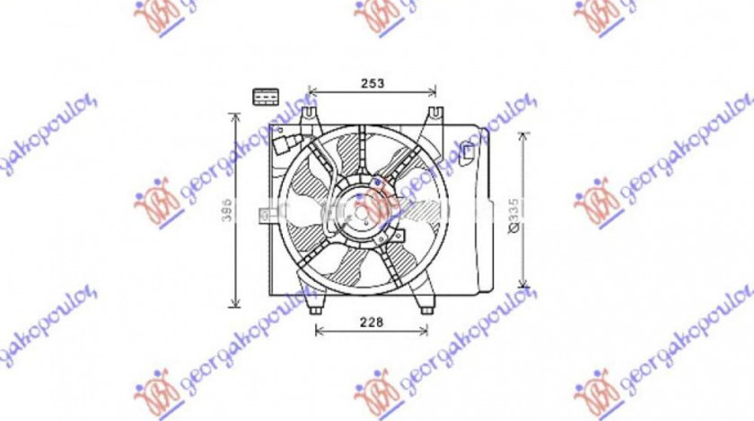 Electroventilator 3 7 Benzina-2 8 Diesel - Jeep Cherokee (Liberty) 2008 , 68033228aa