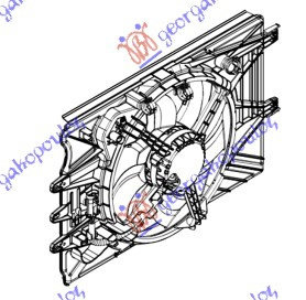 Electroventilator -Ac/ 0 9-1 4t -1 3jtd - Fiat 500 L 2012 , 51887948