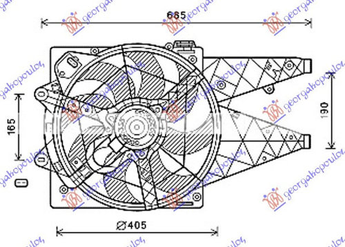 Electroventilator Complet 1 6-2 0 Jtd (+Ac) - Fiat Doblo 2009 , 51833973