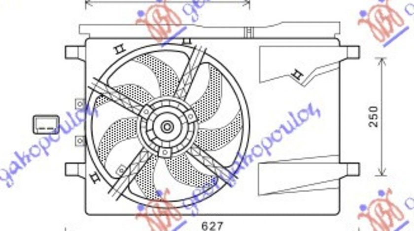 Electroventilator Complet (Gas)-Ac () - Fiat Fiorino/Qubo 2008 , 51810260