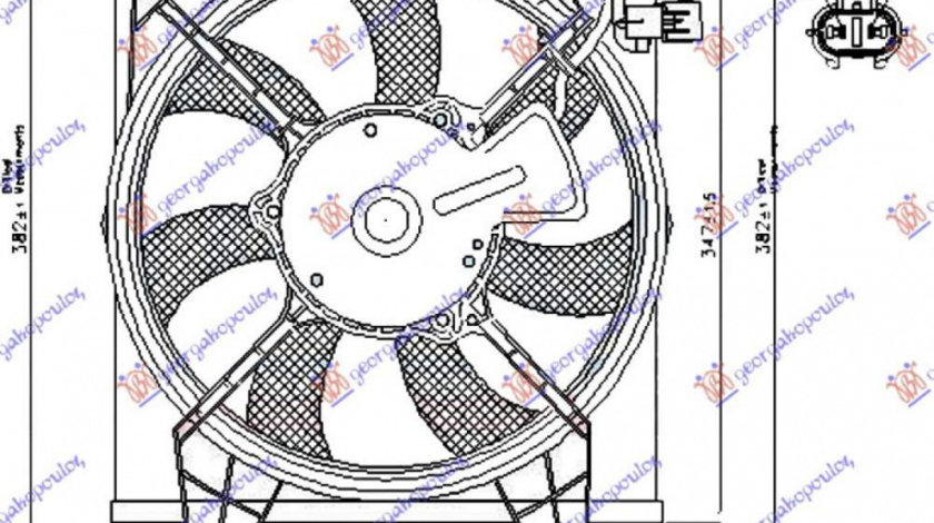 Electroventilator - Hyundai Accent H/B-L/B 2003 , 25380-25000