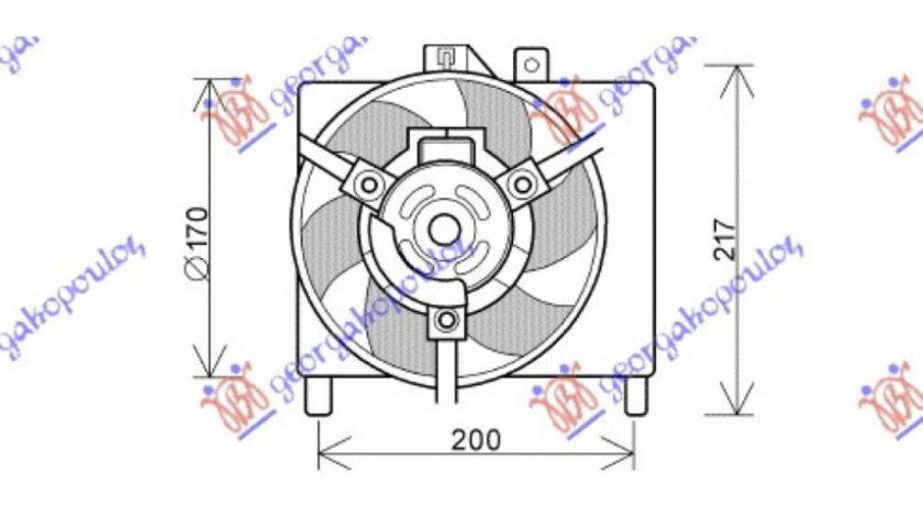 Electroventilator (Motor+Fan) (325mm) - Skoda Rapid 2012 , 6q0959455af