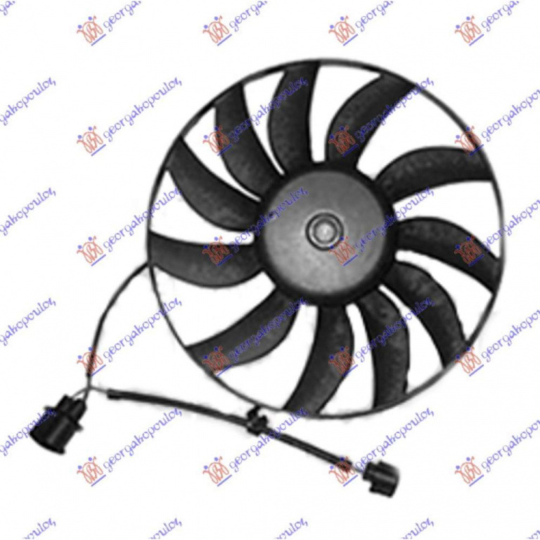 Electroventilator (Motor+Fan) (360mm) (100w) - Audi A3 2003 , 1k0959455cn