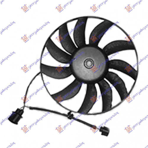 Electroventilator (Motor+Fan) (395mm) (400w) (4pin) - Audi A1 2010 , 6r0959455d