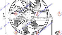 Electroventilator (Motor & Fan) (420mm) - Mercedes...