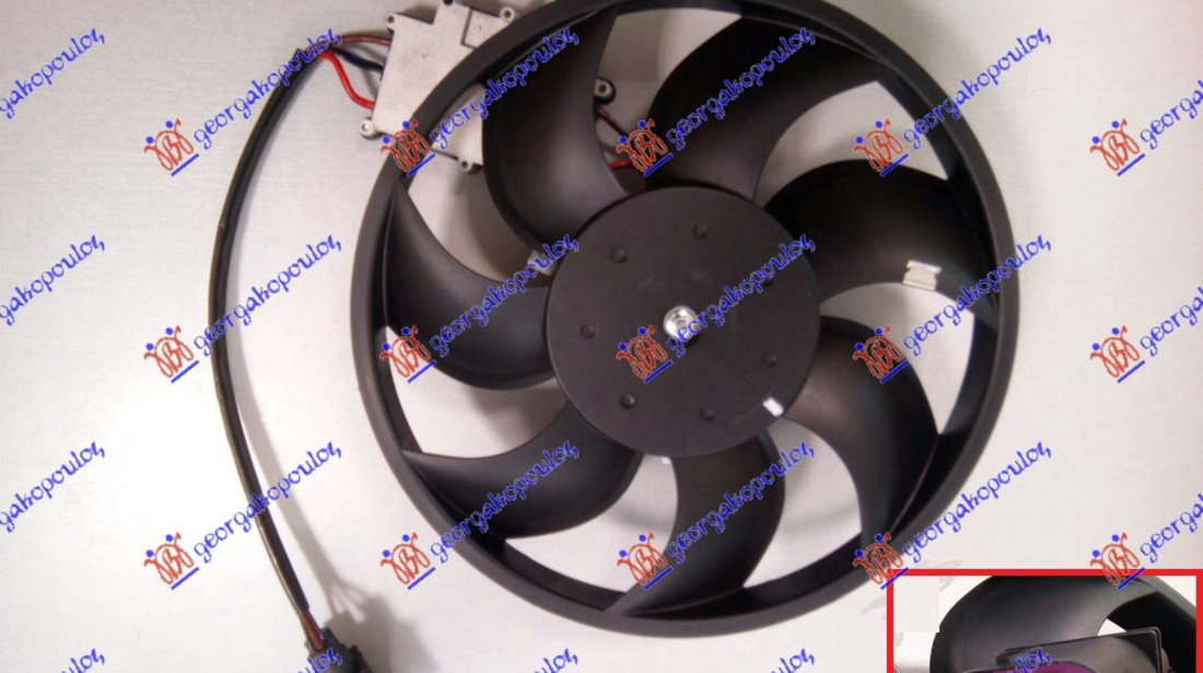 Electroventilator (Motor-Fan) Benzina-Diesel (300mm) (300w) - Vw Touareg 2003 , 7l0959455f