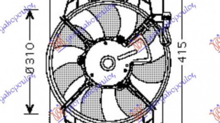 Electroventilator Pentru Benzina (310m) (2pin) - Hyundai Accent H/B-L/B 2003 , 9773025000