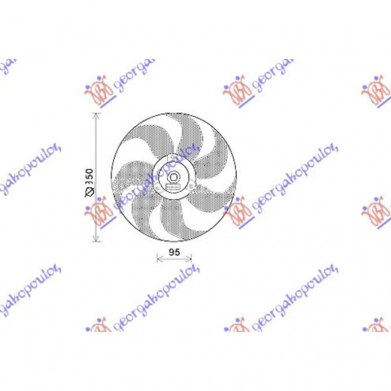 Electroventilator - Seat Alhambra 1995 , 6n0959455c