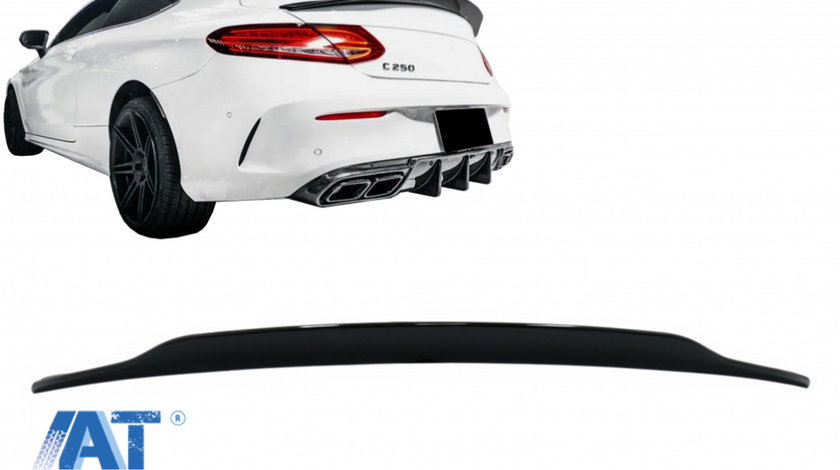 Eleron Portbagaj compatibil cu Mercedes C-Class Coupe C205 (2014-2019) Dynamic Sport Design Negru Lucios