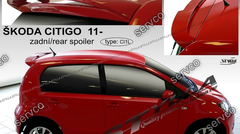 Eleron spoiler haion portbagaj tuning sport SKODA CITIGO VW UP SEAT MII 2011-2017 ver1