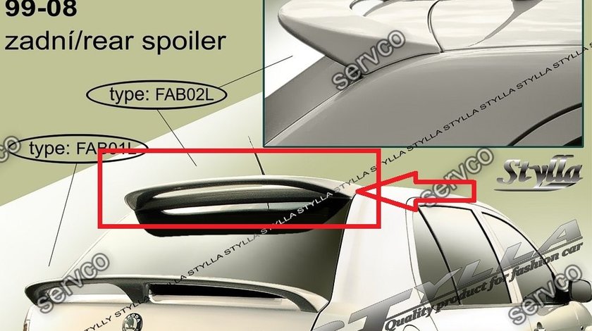 Eleron spoiler tuning sport luneta Skoda Fabia Hatchback HB VRS Mk1 6Y 1999–2007 ver5