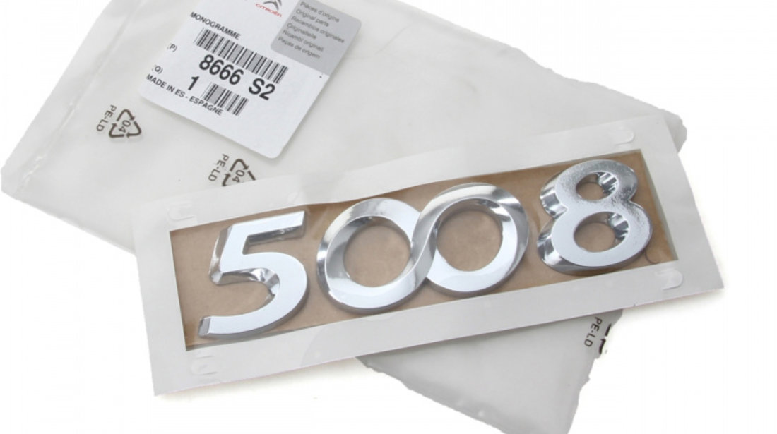 Emblema Spate 5008 Oe Peugeot 5008 2009→ 8666S2