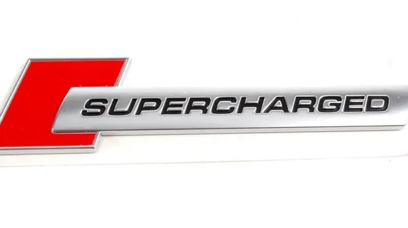 Emblema Supercharged Rosu / Crom Oe Audi Q5 8R 2008→ 4F0853601A2ZZ