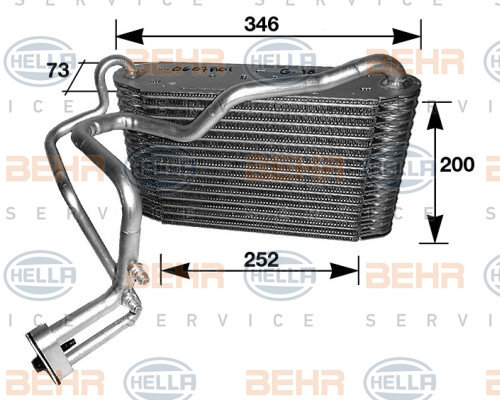 Evaporator,aer conditionat (8FV351210191 HELLA) AUDI