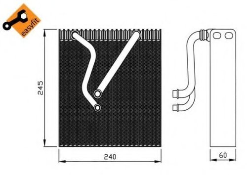 Evaporator,aer conditionat AUDI A3 Sportback (8PA) (2004 - 2013) NRF 36109 piesa NOUA