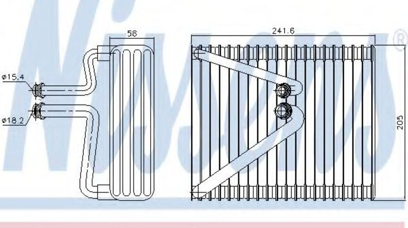 Evaporator,aer conditionat FIAT PUNTO Van (188AX) (2000 - 2009) NISSENS 92206 piesa NOUA