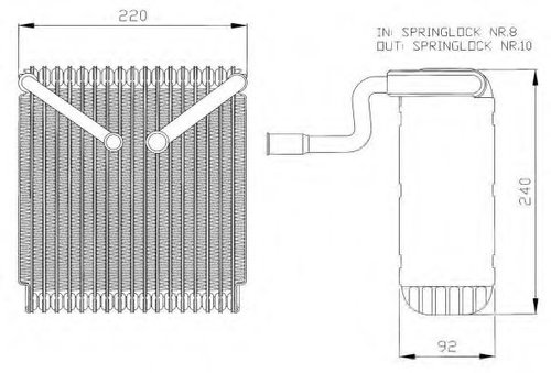 Evaporator,aer conditionat FORD MONDEO II (BAP) (1996 - 2000) NRF 36043 piesa NOUA