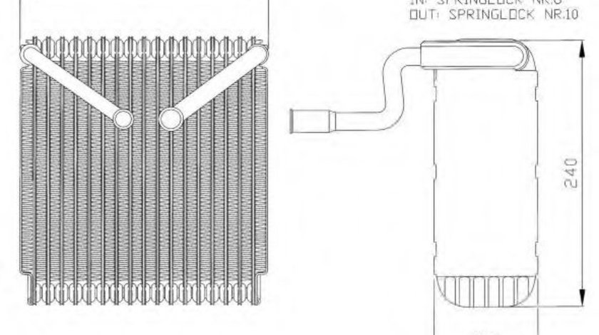 Evaporator,aer conditionat FORD MONDEO II (BAP) (1996 - 2000) NRF 36043 piesa NOUA