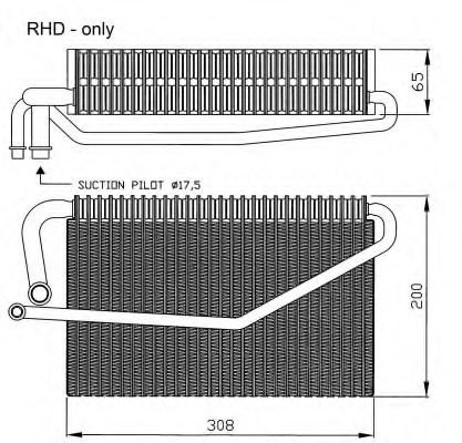 Evaporator,aer conditionat MERCEDES C-CLASS Sportscoupe (CL203) (2001 - 2011) NRF 36118 piesa NOUA