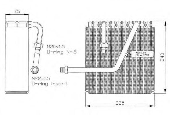 Evaporator,aer conditionat OPEL FRONTERA A Sport (5_SUD2) (1992 - 1998) NRF 36047 piesa NOUA