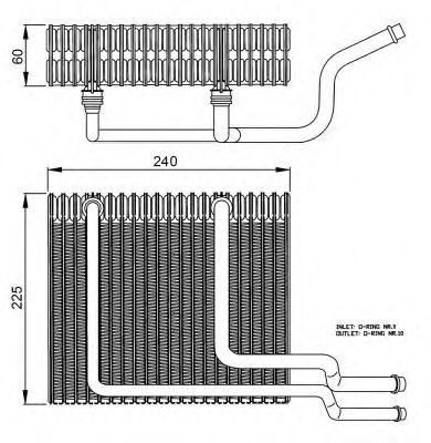 Evaporator,aer conditionat RENAULT MEGANE I Scenic (JA0/1) (1996 - 2001) NRF 36151 piesa NOUA