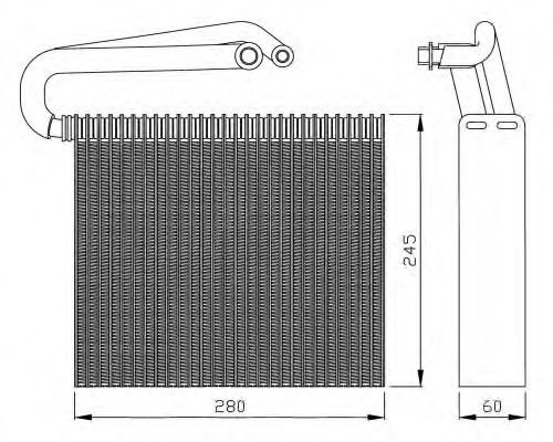 Evaporator,aer conditionat SAAB 9-3 Combi (YS3F) (2005 - 2016) NRF 36110 piesa NOUA