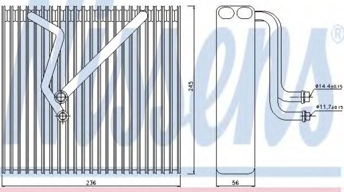 Evaporator,aer conditionat SEAT TOLEDO III (5P2) (2004 - 2009) NISSENS 92163 piesa NOUA