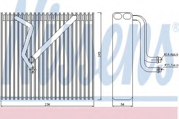 Evaporator,aer conditionat SKODA SUPERB II (3T4) (2008 - 2015) NISSENS 92163 piesa NOUA