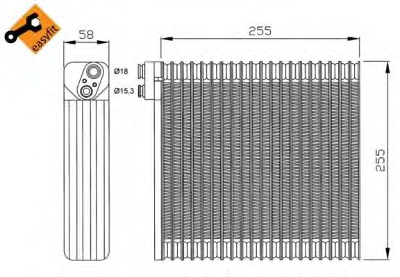 Evaporator,aer conditionat TOYOTA COROLLA (CDE12, ZZE12, NDE12, ZDE12) (2001 - 2007) NRF 36114 piesa NOUA