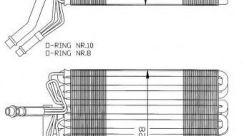 Evaporator,aer conditionat VW GOLF III Cabriolet (1E7) (1993 - 1998) NRF 36025 piesa NOUA