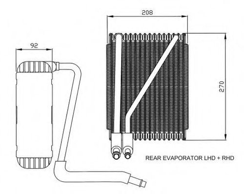 Evaporator,aer conditionat VW SHARAN (7M8, 7M9, 7M6) (1995 - 2010) NRF 36044 piesa NOUA