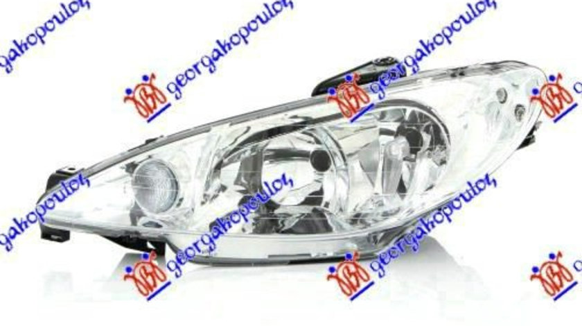 Far Electric Dublu Stanga Peugeot 206 An 1998 1999 2000 2001 2002 2003 2004 2005 2006 2007 2008 2009