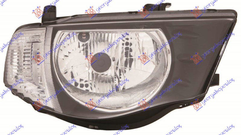 Far Electric pe Halogen Dreapta Mitsubishi L200 An 2010 2011 2012 2013 2014 2015 (Fundal Negru)