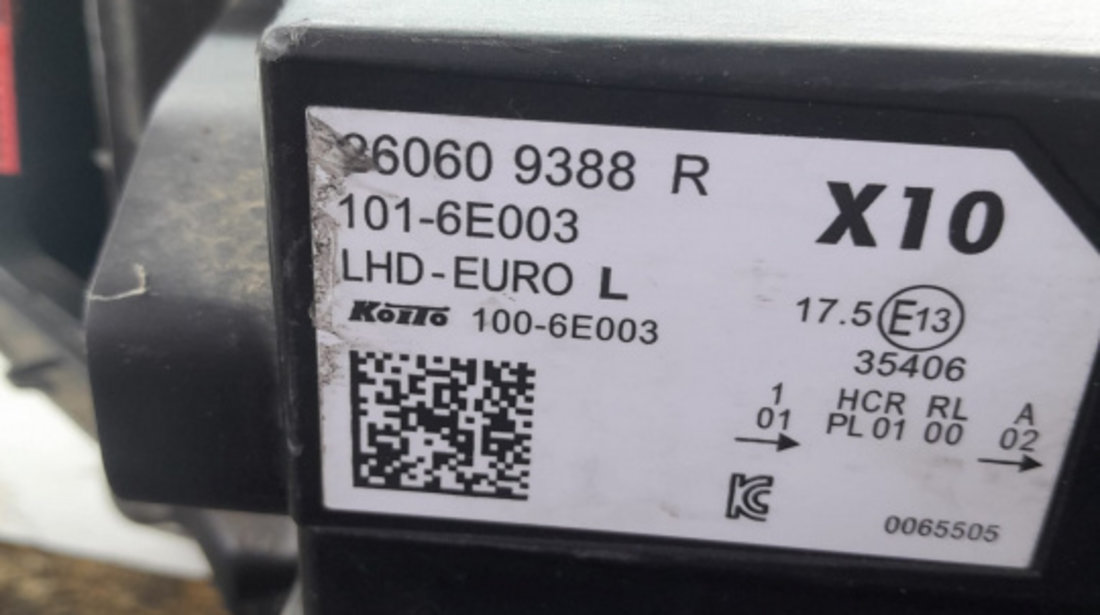 Far stanga 260609388r ( urechi rupte ) Renault Zoe [facelift] [2019 - 2019]