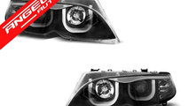 Faruri Angel Eyes 3D BMW Seria 3 E46 2001-2005 Neg...