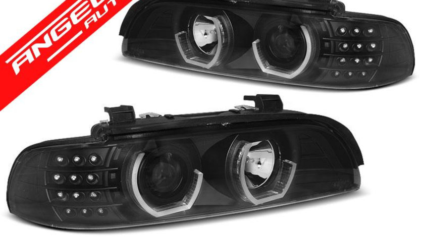 Faruri ANGEL EYES 3D BMW Seria 5 E39 95-03 Negru