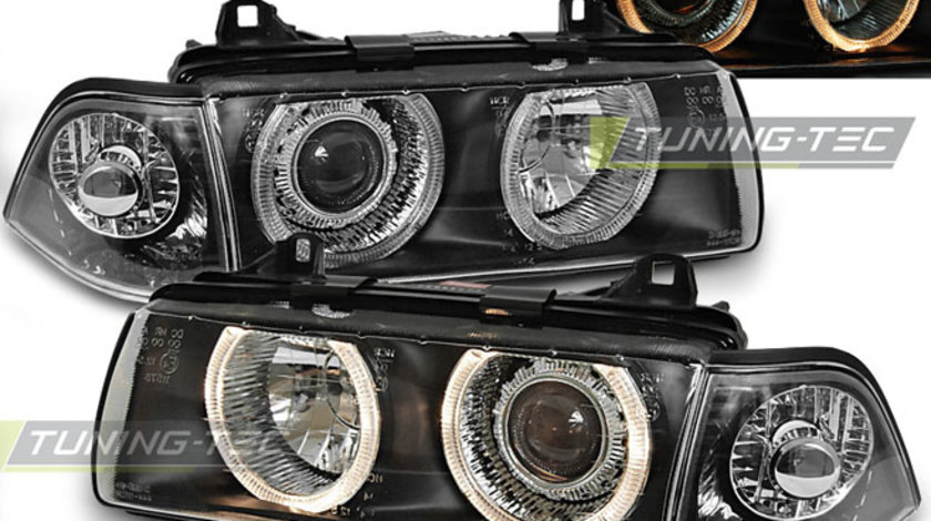 Faruri ANGEL EYES BLACK compatibila BMW E36 12.90-08.99