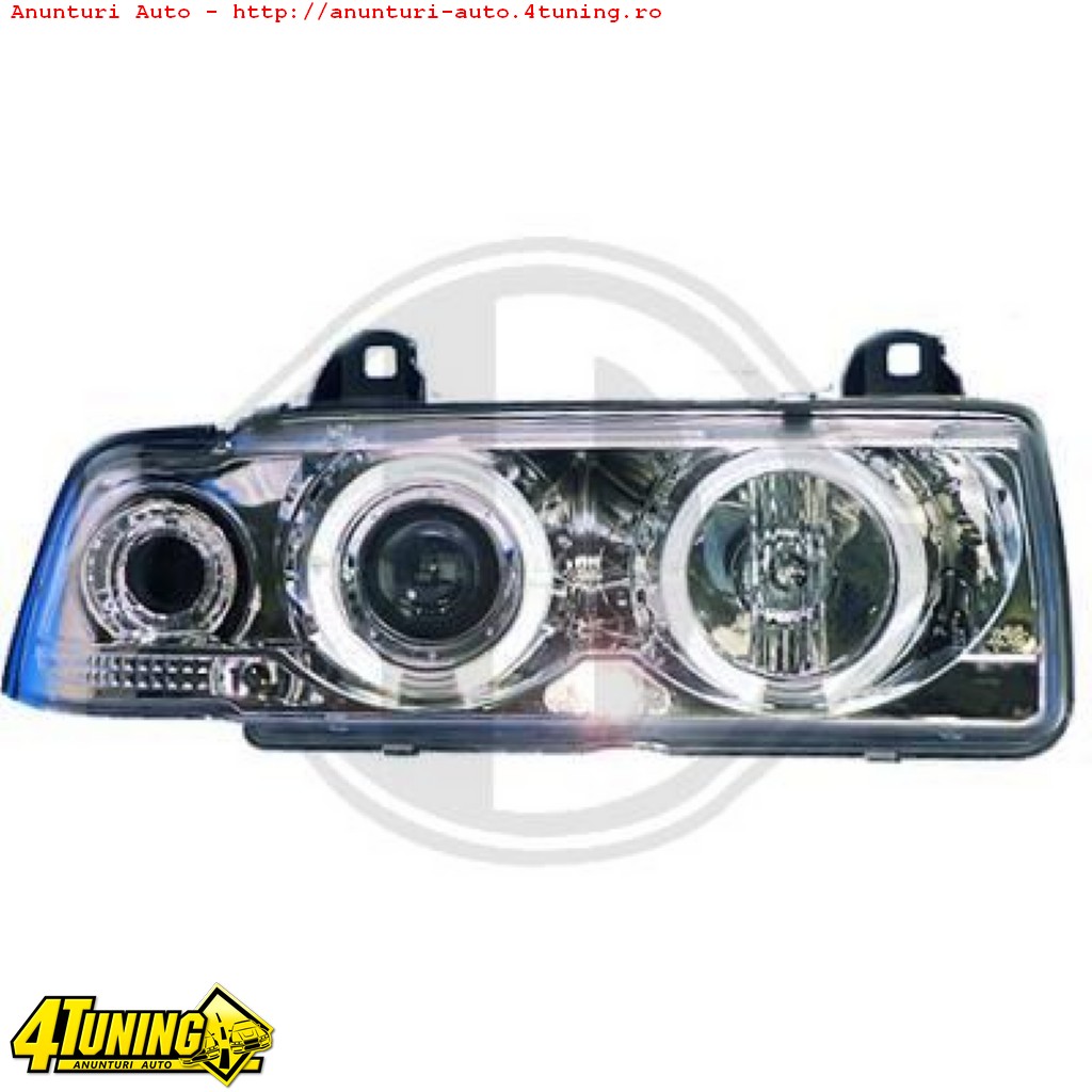 FARURI ANGEL EYES BMW E36 LIM TOURING FUNDAL CROM SAU NEGRU