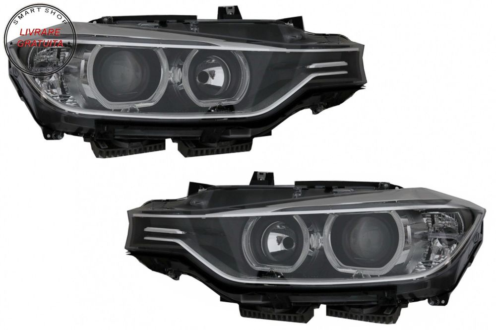 Faruri Angel Eyes BMW Seria 3 F30 F31 (2011-2015) Xenon look- livrare gratuita