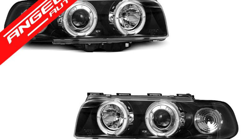 Faruri ANGEL EYES BMW Seria 7 E38 94-98 Negru