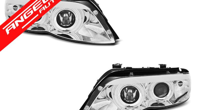 Faruri Angel Eyes BMW X5 E53 2003-2006 Crom Xenon