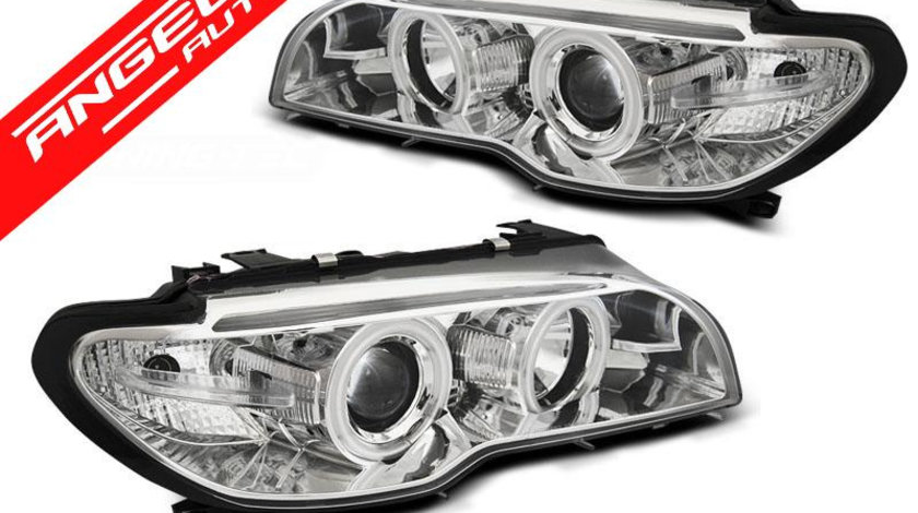 Faruri Angel Eyes CCFL BMW Seria 3 E46 2003-2006 Coupe Xenon