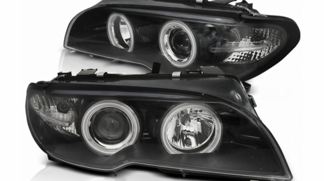 Faruri Angel Eyes compatibil cu BMW 3 Series E46 Coupe Cabrio (04.1999-03.2003) HLBME462DFLBCCFL