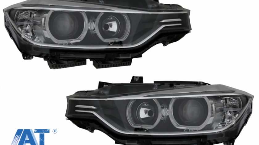 Faruri Angel Eyes compatibil cu BMW Seria 3 F30 F31 (2011-2015) Xenon look