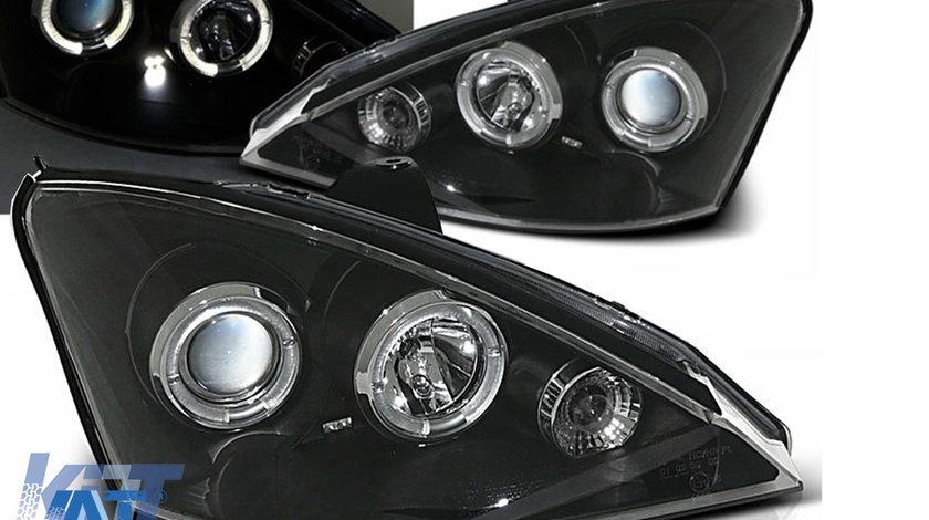 Faruri Angel Eyes compatibil cu Ford Focus (11.2001-10.2004) Negru