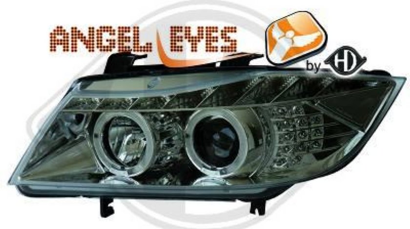 FARURI ANGEL EYES DAYLINE/DAYLIGHT BMW E90 FUNDAL CROM SAU NEGRU