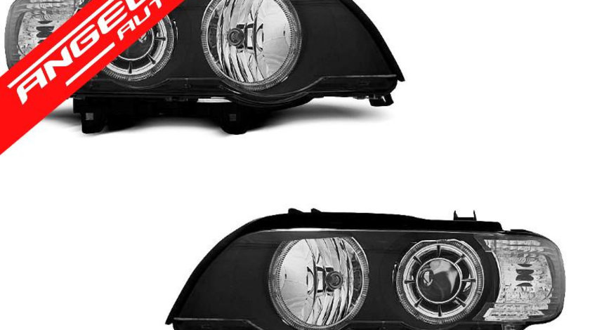 Faruri ANGEL EYES Negru potrivite pentru BMW X5 E53 09.99-10.03