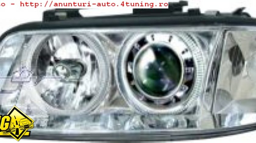 FARURI ANGEL EYES PENTRU AUDI A6 4B CU XENON FUNDAL CROM SAU NEGRU