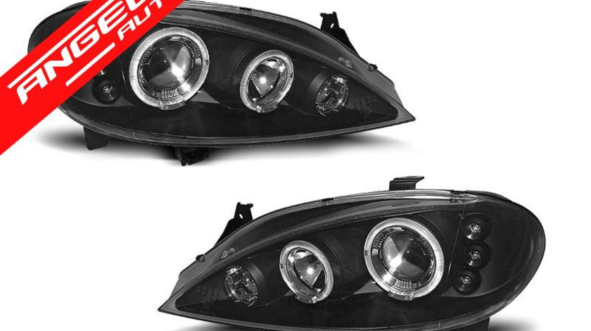 Faruri Angel Eyes Renault Megane 1999-2002 Negru