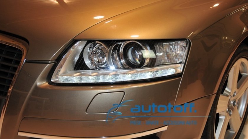 Faruri Audi A6 4F C6 cu LED lumini de zi